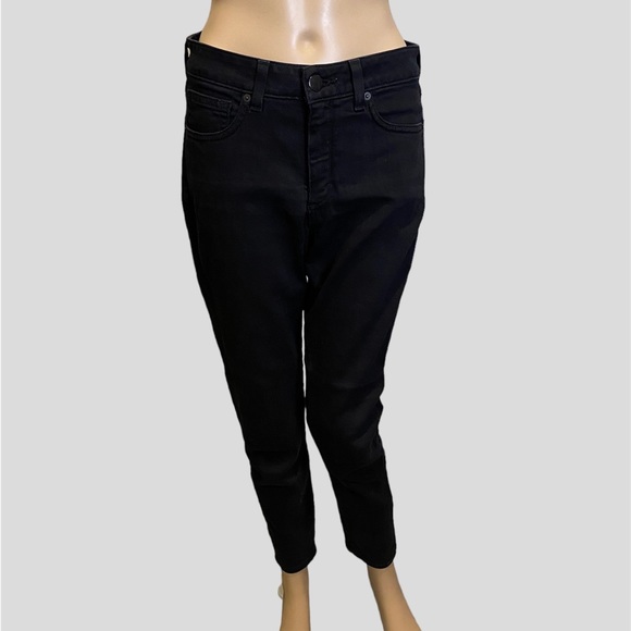 SPANX by Sara Blakeley The Slim-X Ankle Jeans Black High Rise Jeans Size 29 VGC - Picture 2 of 8